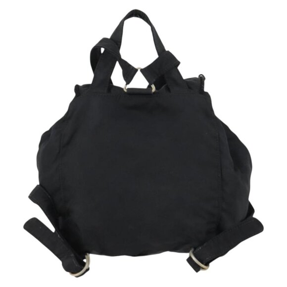 PRADA Backpack Nylon Black Silver Auth bs30542 main image 6